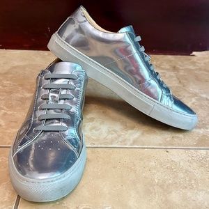 Greats Metallic Silver Patent Leather Royale Women's 10 / EUR 40